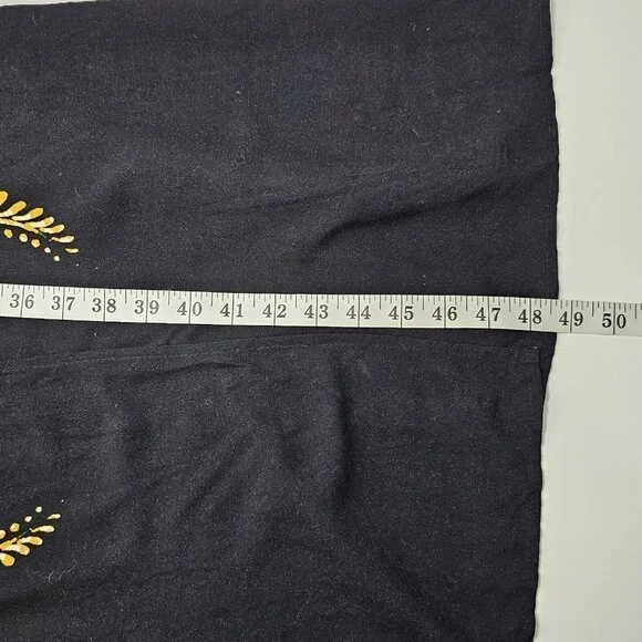 Flying Tomato Duster Womens Size Small Medium Maxi Kimono Black Floral Boho - Picture 11 of 11